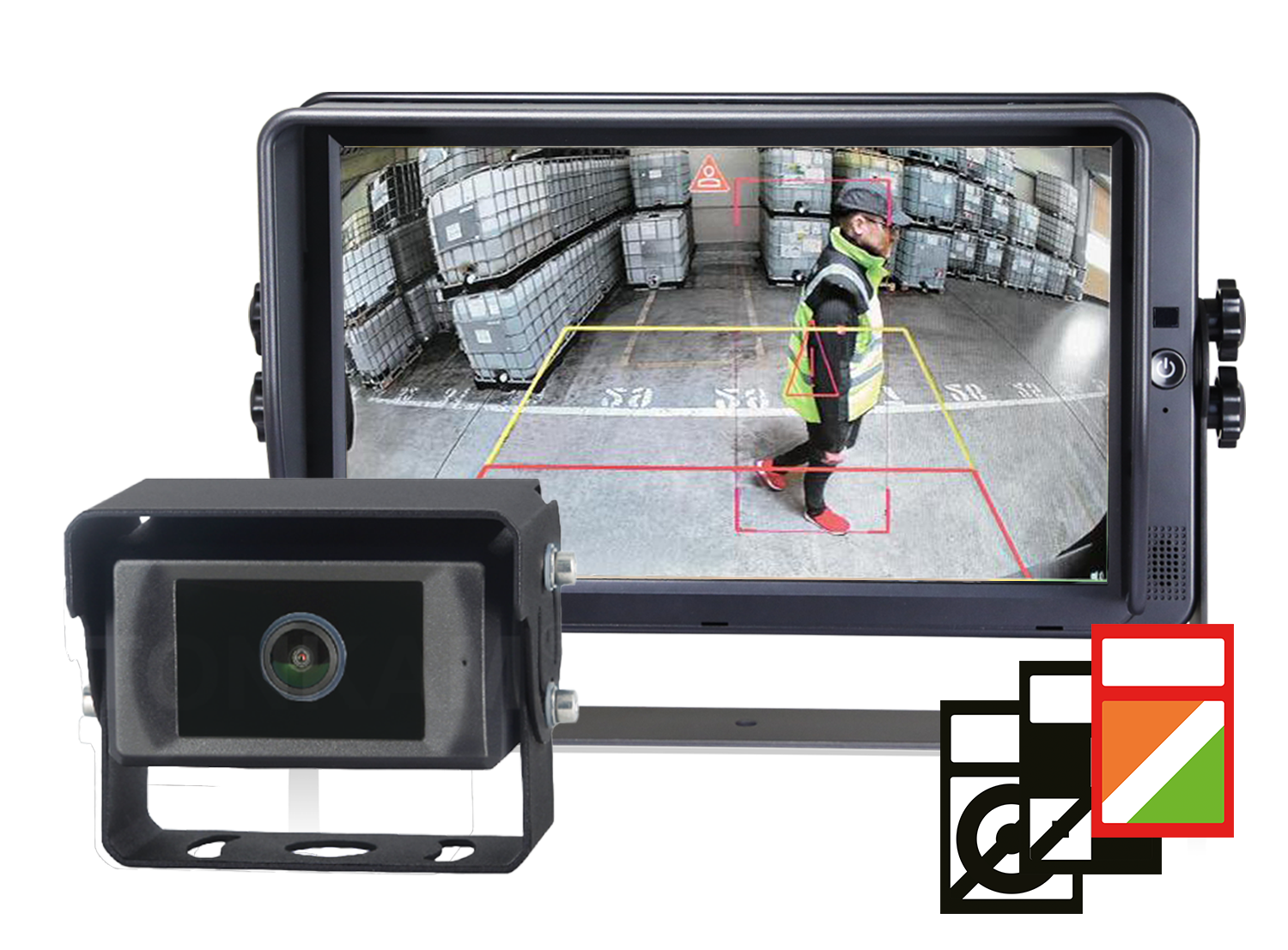 Kamerasystem 10.1" Touch 1080P AI inkl. kamera (SIGN) Högtalare QUAD 4CH