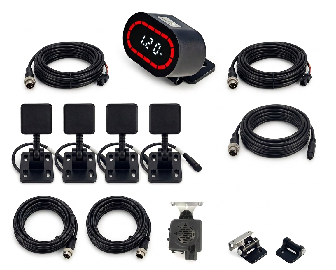 Komplett 360° radarsystem för truck med LED-display SafeSight®