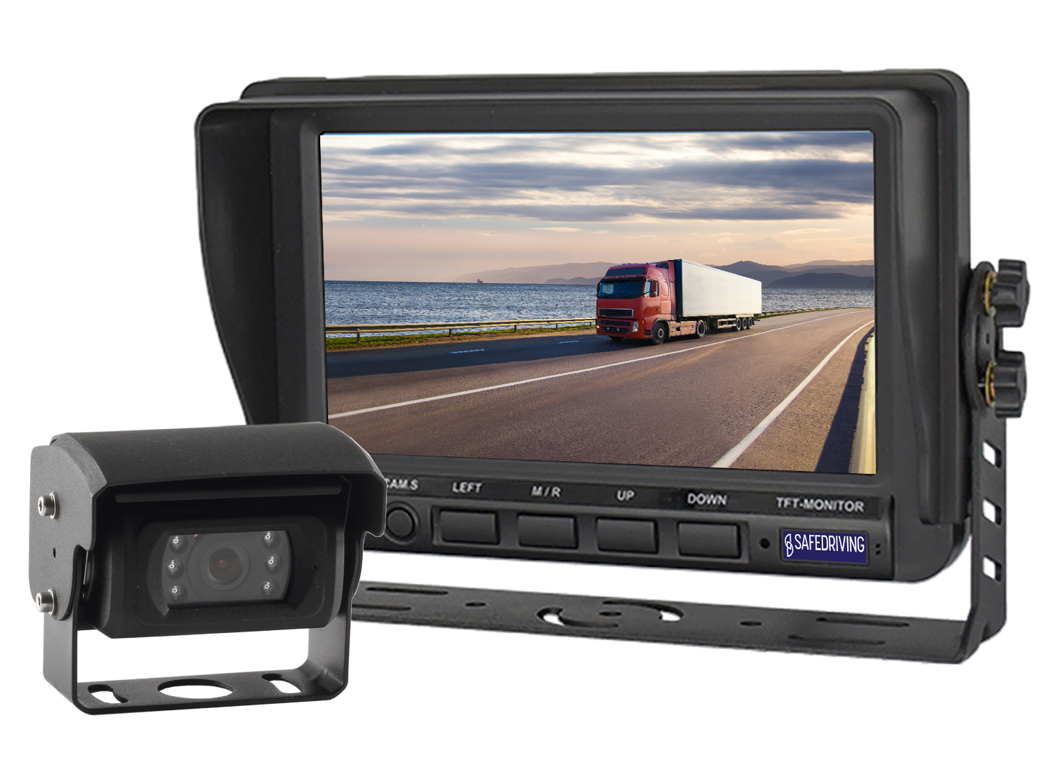 Kamerasystem 7" 1080P El-visirkamera 6IR 4CH