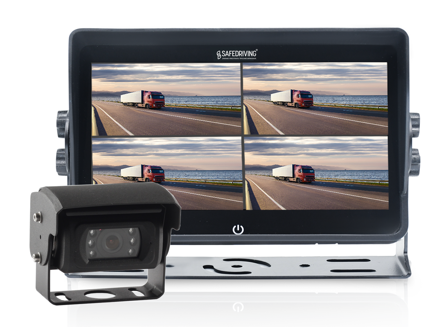Kamerasystem 10" Touch 1080P El-visirkamera 6IR QUAD 4CH