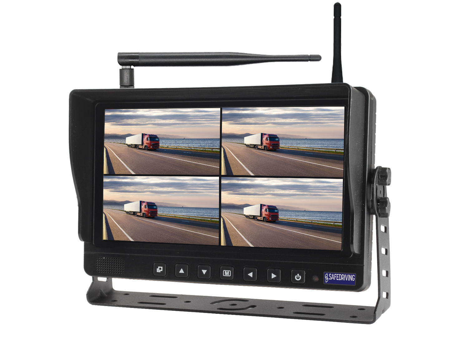Monitor 9" 1080P Trådlös QUAD 4CH